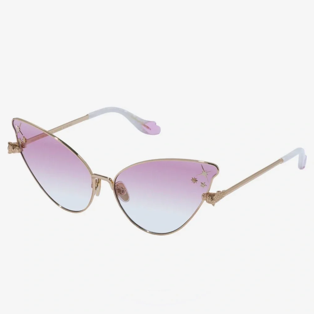 Camilla Rose Gradient Cat-Eye Sunglasses with Gold Trim